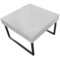 Table basse design blanche laqu&eacute;e carr&eacute;e Morgan