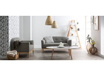 Table basse design bois naturel et blanche GILDA