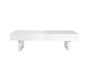 Table basse design laqu&eacute;e blanc plateaux ouvrants GISSY