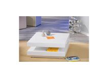 Table basse design laqu&eacute;e blanche DARIA
