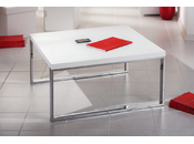 Table basse design laqu&eacute;e blanche ELLA