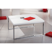 Table basse design laqu&eacute;e blanche ELLA