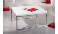 Table basse design laqu&eacute;e blanche ELLA
