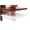 Table basse design laqu&eacute;e blanche et bois WILLOW
