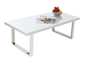 Table basse design laqu&eacute;e blanche HALIFAX