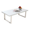 Table basse design laqu&eacute;e blanche HALIFAX