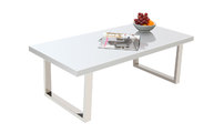 Table basse design laqu&eacute;e blanche HALIFAX