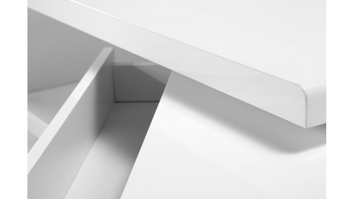 Table basse design laque blanche LIVO