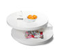 Table basse design laqu&eacute;e blanche plateaux pivotants GLOSSY
