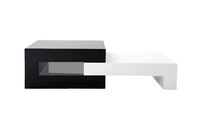 Table basse design laqu&eacute;e extensible LUNA