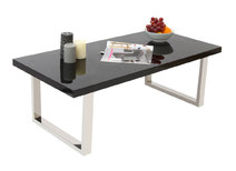 Table basse design laqu&eacute;e noire HALIFAX
