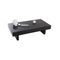 Table basse design laqu&eacute;e noire plateaux ouvrants GISSY