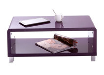 Table basse design laqu&eacute;e violette ROXY