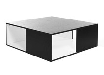 Table basse design noire et blanche CUBIK