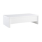 Table basse design r&eacute;glable blanche avec rangement LOLA