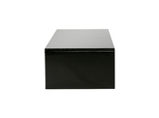 Table basse design r&eacute;glable noire avec rangement LOLA