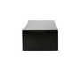 Table basse design r&eacute;glable noire avec rangement LOLA