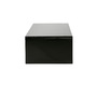 Table basse design r&eacute;glable noire avec rangement LOLA