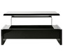 Table basse design r&eacute;glable noire avec rangement LOLA