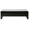 Table basse design r&eacute;glable noire avec rangement LOLA