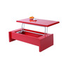 Table basse design relevable laqu&eacute;e rouge LOLA