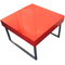 Table basse design rouge laqu&eacute;e carr&eacute;e Morgan