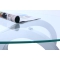 Table basse design verre blanche BUTTERFLY