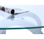 Table basse design verre blanche BUTTERFLY
