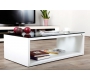 Table basse design verre blanche et noire SYMBIOSIS
