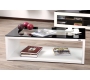 Table basse design verre blanche et noire SYMBIOSIS