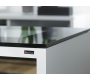 Table basse design verre blanche et noire SYMBIOSIS