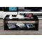Table basse design verre chocolat et noire SYMBIOSIS