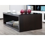Table basse design verre chocolat et noire SYMBIOSIS