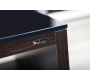 Table basse design verre chocolat et noire SYMBIOSIS