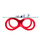 Table basse design verre rouge BUTTERFLY