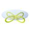 Table basse design verre vert anis BUTTERFLY