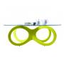 Table basse design verre vert anis BUTTERFLY