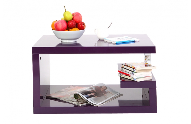 Table basse design violette REX