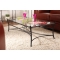 Table basse en verre et acier rectangulaire Florence