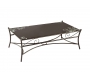 Table basse en verre noir et acier Florence