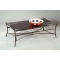 Table basse en verre noir et acier Florence