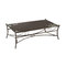 Table basse en verre noir et acier Florence