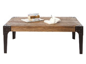 Table basse industrielle m&eacute;tal et bois MADISON