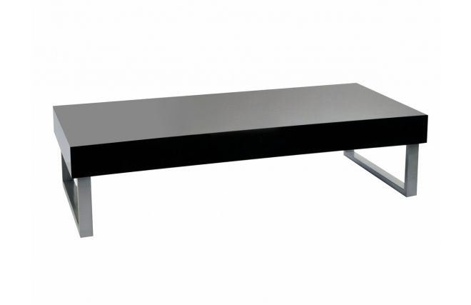 Table basse laqu&eacute;e noir moderne Morgan