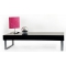 Table basse laqu&eacute;e noir moderne Morgan