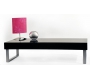 Table basse laqu&eacute;e noir moderne Morgan