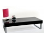 Table basse laqu&eacute;e noir moderne Morgan