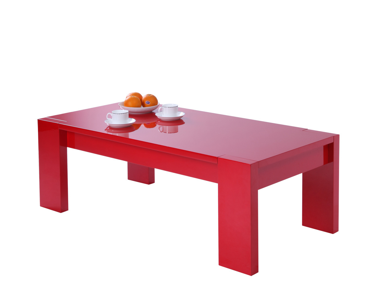 Table basse moderne rouge LILOU