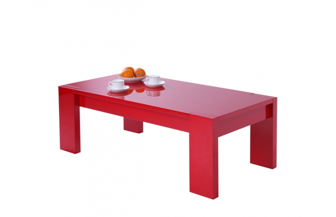 Table basse moderne rouge LILOU