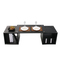 Table basse noire 2 &eacute;tag&egrave;res 